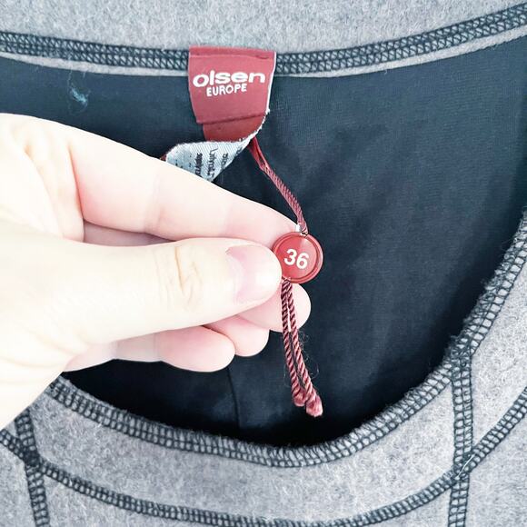 Olsen Europe Boiled Wool Blend Ombre Sheath Dress - Picture 4 of 7